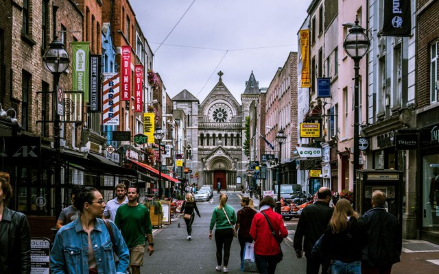 Transport Ierland, centrum van stad in Ierland