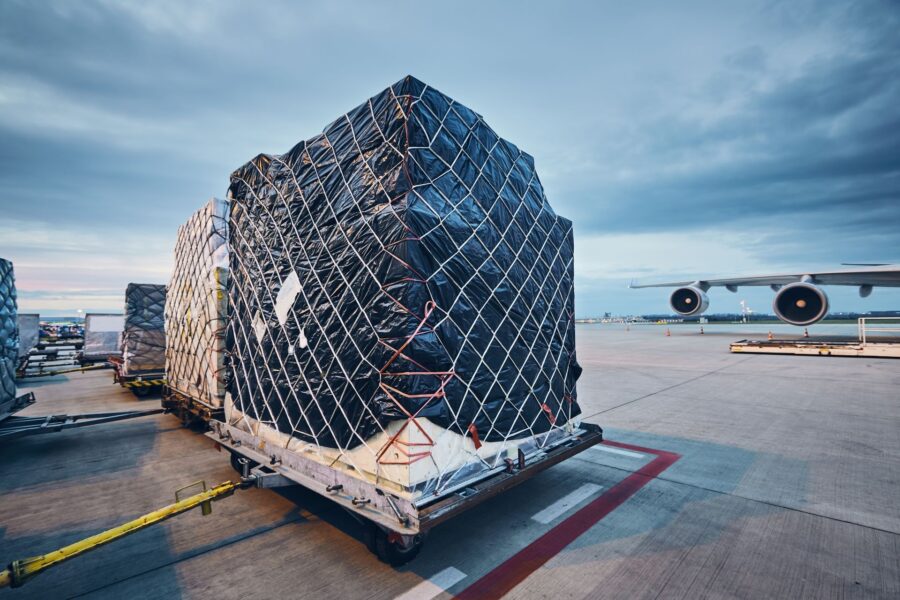 Luchtvracht op pallet